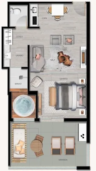 Отель Apartamento No Carpe Diem Boutique & Spa Кампус-ду-Жордау Бразилия